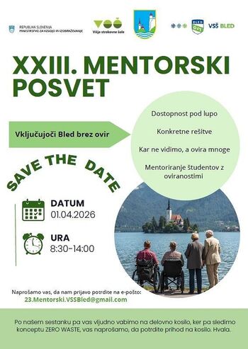 23. mentorski posvet: Vključujoči Bled brez ovir