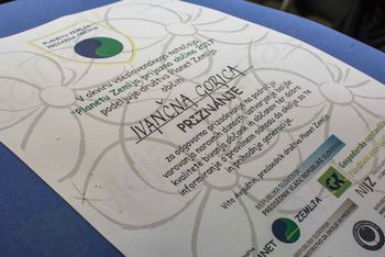 Občini Ivančna Gorica priznanje Planetu Zemlja prijazna občina