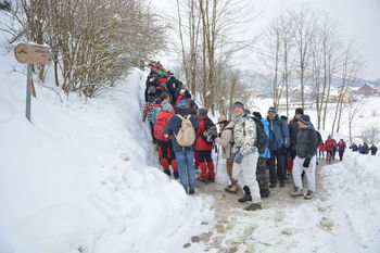 Jubilejnega Jurčičevega pohoda se je v mrazu in snegu udeležilo 3.000 pohodnikov