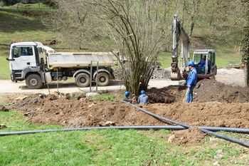 Gradnja vodovoda v Čagoščah lepo napreduje