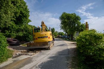 Gradnja vodovoda na Leskovški planoti lepo napreduje