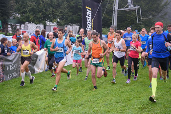 Absolutna zmagovalca 15. Krevsovega teka Toni Habjan in Tina Sajko