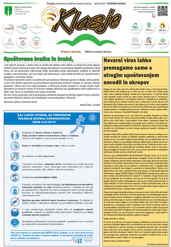 Izšla je posebna izdaja občinskega glasila Klasja – Covid-19