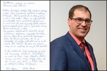 Župan Dušan Strnad se je pridružil akciji pisanja z roko