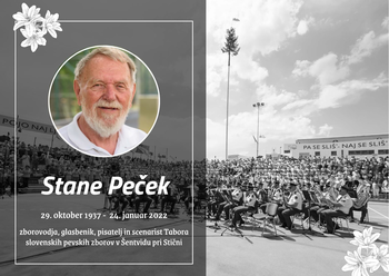 Poslovil se je Stane Peček, dolgoletni scenarist Tabora slovenskih pevskih zborov