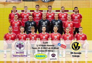 POKAL SLOVENIJE; SVIŠ : Gorenje Velenje