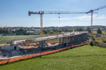 Zaključno betoniranje nadvoza Malo Hudo