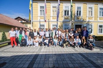 Sprejem učencev izmenjave iz pobratene občine Hirschaid
