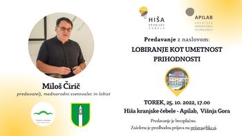 Vabljeni na predavanje z naslovom Lobiranje kot umetnost prihodnosti