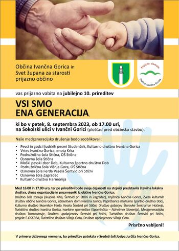 Napovednik dogodkov v občini Ivančna Gorica za prihajajoče dni