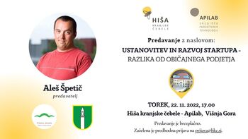 Vabljeni na predavanje na temo ustanovitve in razvoj startupa