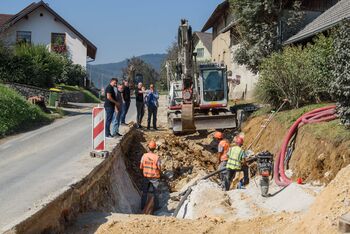 Ogled gradbenih del v naselju Gabrovčec