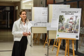 Znana je idejna zasnova razglednega stolpa na Bovljeku