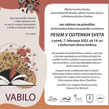 Osrednja občinska prireditev ob slovenskem kulturnem prazniku