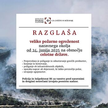 Razglašena velika požarna ogroženost Razglašena velika požarna ogroženost