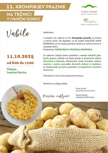 To soboto na 11. Praznik krompirja v Ivančno Gorico