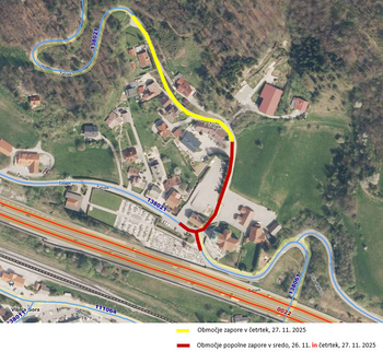 Obvestilo - SPREMEMBA popolne zapora ceste v Žabjeku pri Višnji Gori