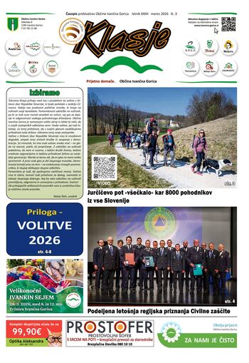 Klasje, številka 3, marec 2026 Klasje, številka 3, marec 2026