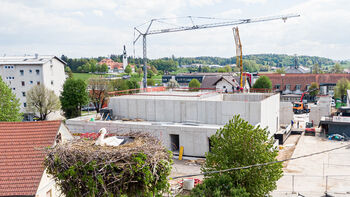 Gradnja Kulturno upravnega centra Ivančna Gorica po letu dni vidno napreduje