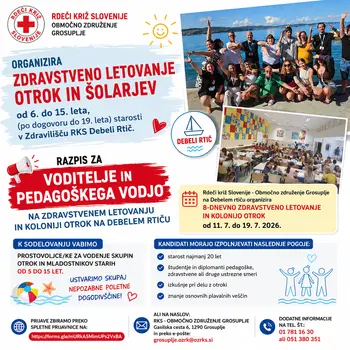 Povabilo k sodelovanju na zdravstvenem letovanju otrok na Debelem Rtiču