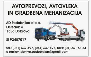 AD PODOBNIKAR, PREVOZI IN GRADBENA MEHANIZACIJA, D.O.O.