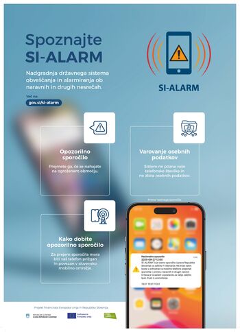 Testiranje sistema SI-ALARM v soboto, 27. 9. 2025, ob 12. uri