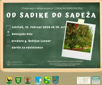Vabilo na predavanje Od sadike do sadeža