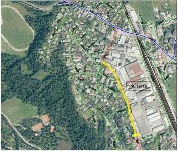 Na cesti "za Verigo" v Lescah urejena slepa ulica