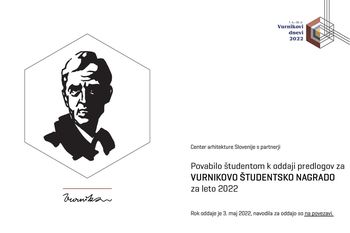Povabilo študentom k oddaji predloga za Vurnikovo študentsko nagrado za leto 2022