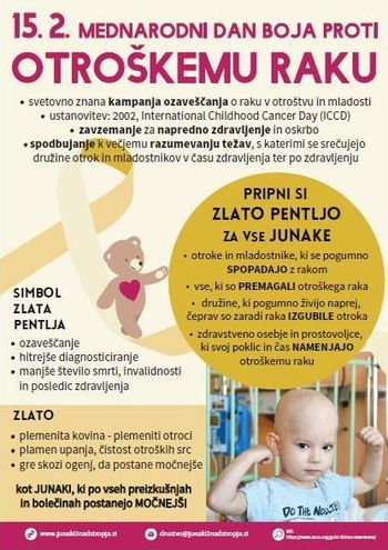 15. februar - mednarodni dan boja proti otroškemu raku