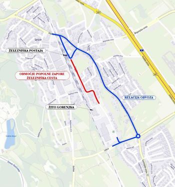 Začenja se rekonstrukcija Železniške ulice v Lescah