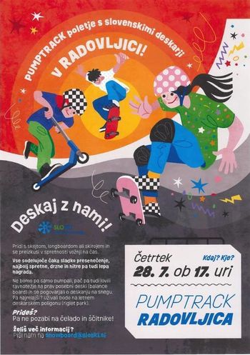 "Deskaj z nami" v kolesarskem parku v Radovljici