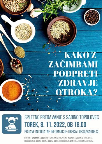 Uporabna zelišča - brezplačno spletno predavanje »Kako z začimbami podpreti zdravje otroka?«