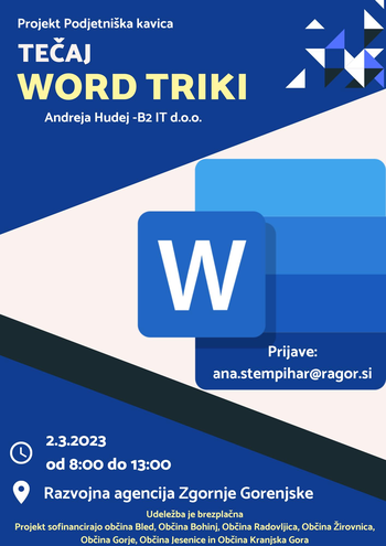 Podjetniška kavica: Tečaj Word triki