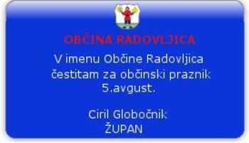 Praznovanje občinskega praznika 5. avgusta