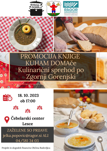 Vabilo na promocijo knjige KUHAM DOMAče Vabilo na promocijo knjige KUHAM DOMAče