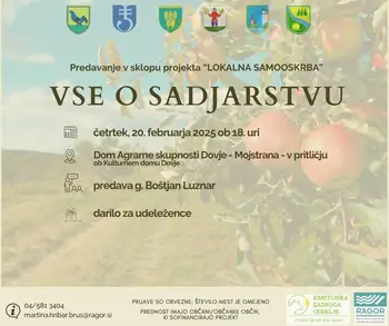 Vabilo na predavanje o sadjarstvu