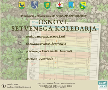 Vabilo na predavanje o osnovah setvenega koledarja