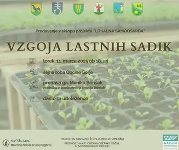 Vabilo na predavanje o vzgoji lastnih sadik