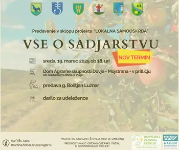 Vabilo na predavanje o sadjarstvu