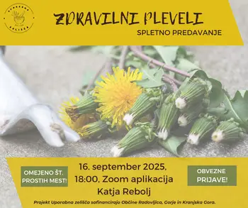 Vabilo na spletno predavanje Zdravilni pleveli