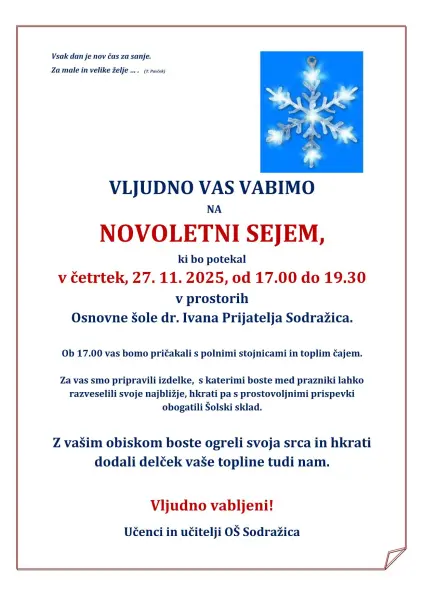 NOVOLETNI SEJEM