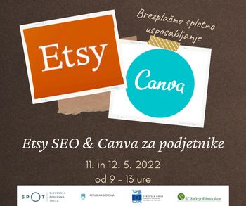 Brezplačno dvodnevno spletno usposabljanje Etsy SEO in CANVA za podjetnike