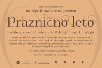 Vabilo na odprtje razstave na prostem »Praznično leto«