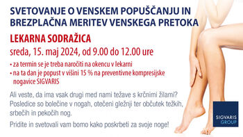Svetovanje o venskem popuščanju in brezplačna meritev venskega pretoka