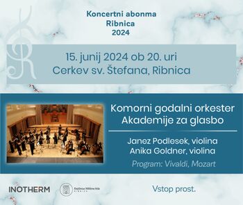 Vabilo na Koncerti abonma Ribnica 2024