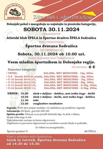 Vabilo na atletsko tekmovanje v mnogoboju