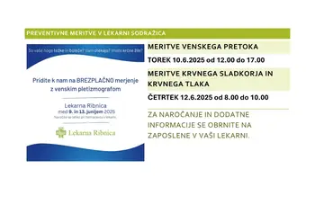 Preventivne meritve v Lekarni Sodražica Preventivne meritve v Lekarni Sodražica