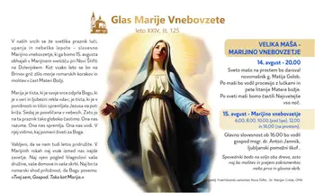 Praznik Marijinega vnebovzetja pri Novi Štifti