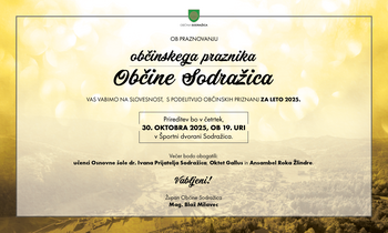 PRIREDITEV OB OBČINSKEM PRAZNIKU OBČINE SODRAŽICA